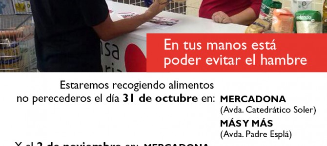 Nuevas campañas de recogida de alimentos 31/10 y 2/11