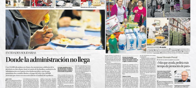 «Donde la Administración no llega» análisis de la pobreza en Alicante en Diario Información