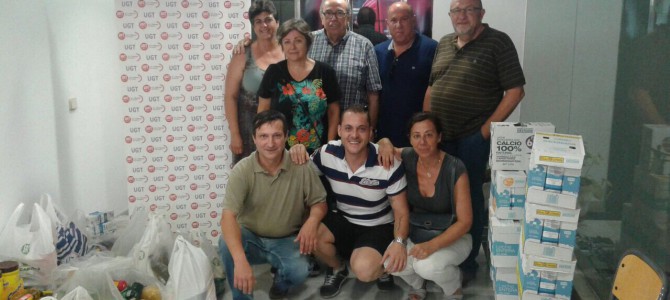 Donación de alimentos de UGT L’Alacantí-La Marina