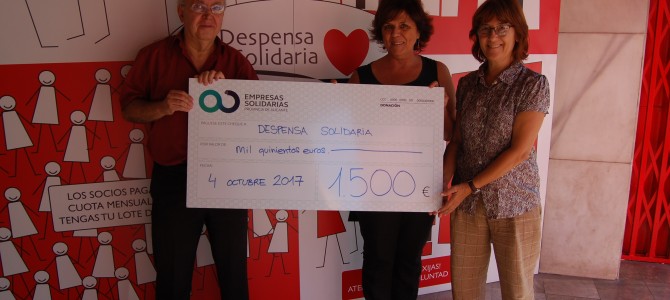 El proyecto Empresas Solidarias entrega un donativo a Despensa Solidaria El proyecto Empresas Solidarias entrega un donativo a Despensa Solidaria